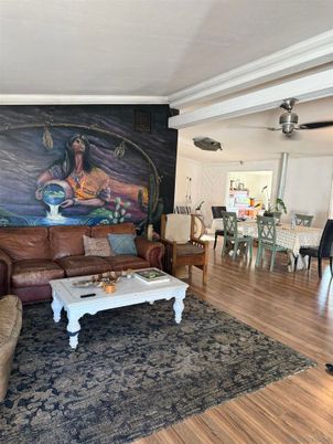 Dining room, Fireplace, Interior, Living room, Wood Texture Flooring