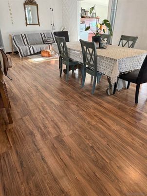 Dining room, Interior, Wood Texture Flooring