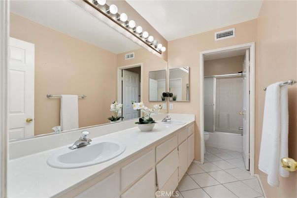 Bathroom, Dual Sink Vanities, Glass Shower, Interior