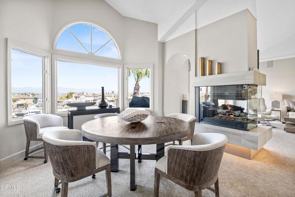 Dining room, Fireplace, Interior, Living room