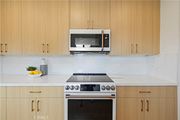 Interior, Kitchen, Marble Walls, Stainless Steel Appliances