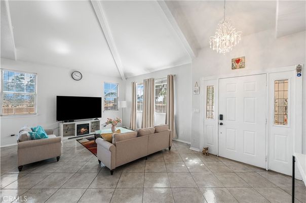 Chandelier, Fireplace, Interior, Living room
