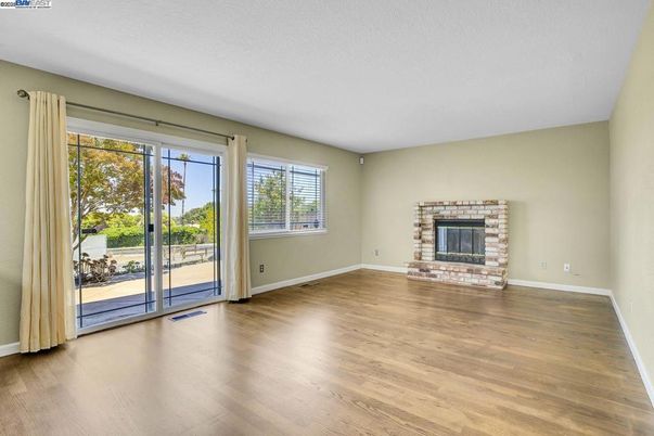 Empty room, Fireplace, Interior, Wood Texture Flooring