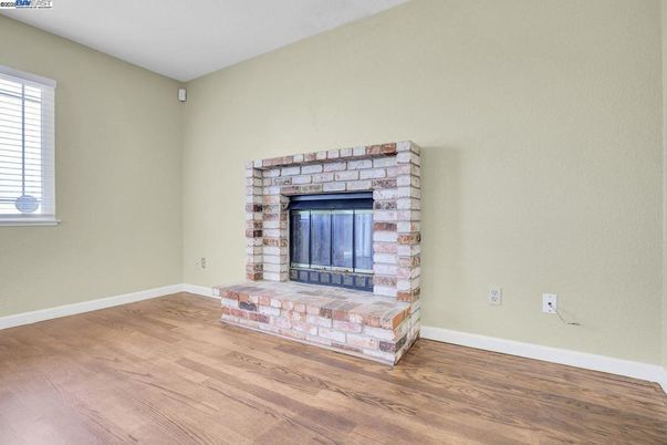 Empty room, Fireplace, Interior, Wood Texture Flooring