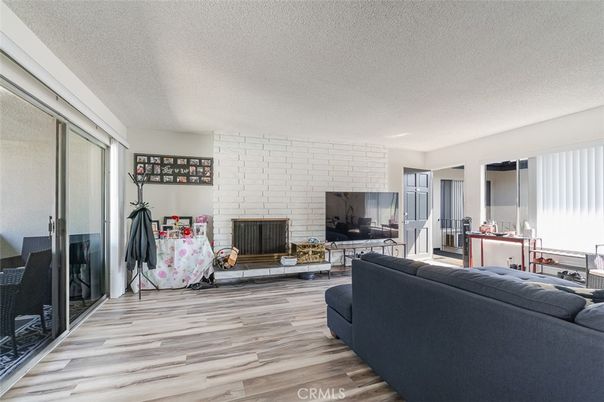 Fireplace, Interior, Living room, Stone Walls, Wood Texture Flooring