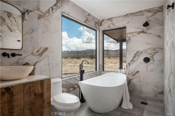 Bathroom, Free Standing Baths, Interior, Marble Walls