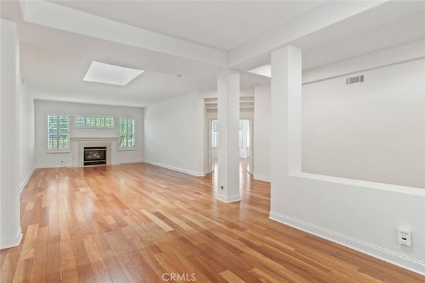 Empty room, Fireplace, Interior, Wood Texture Flooring