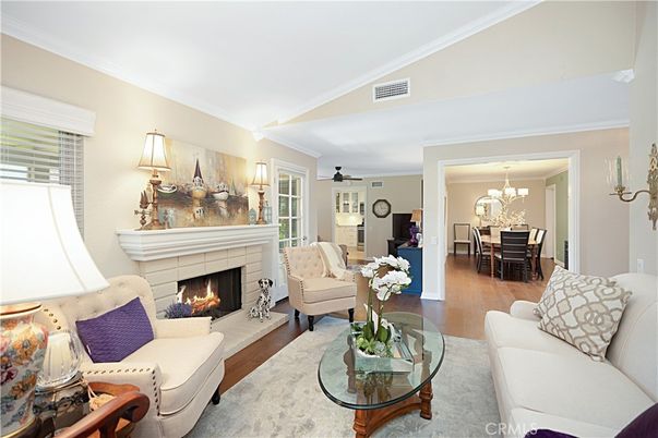 Chandelier, Dining room, Fireplace, Interior, Living room, Wood Texture Flooring