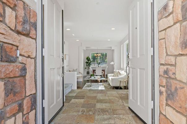 Chandelier, Interior, Recessed Lighting, Stone Walls