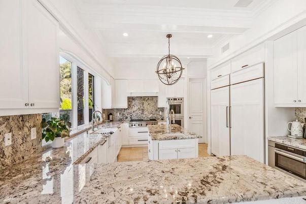 Chandelier, Interior, Kitchen, Pendant Lights, Recessed Lighting, Stainless Steel Appliances