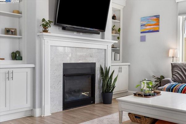 Fireplace, Interior, Wood Texture Flooring
