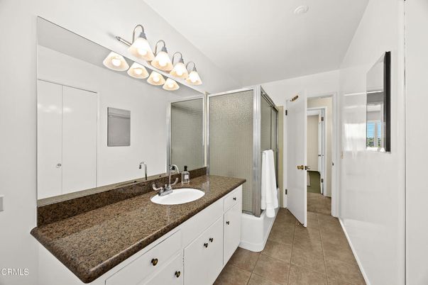 Bathroom, Dual Sink Vanities, Glass Shower, Interior