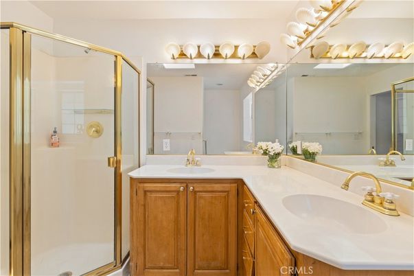 Bathroom, Dual Sink Vanities, Glass Shower, Interior