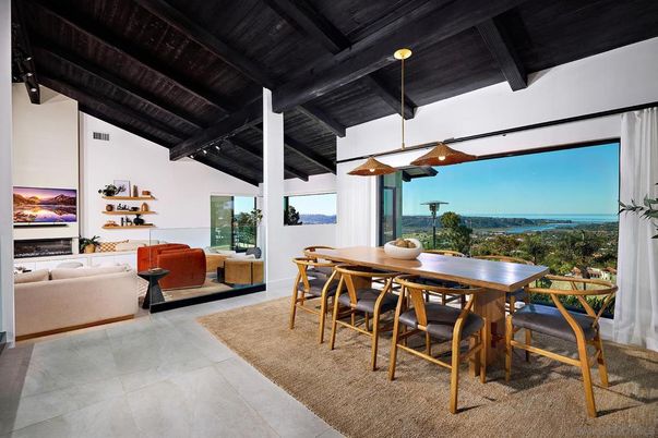 Dining room, Interior, Living room, Pendant Lights, Water, Wooden Ceilings