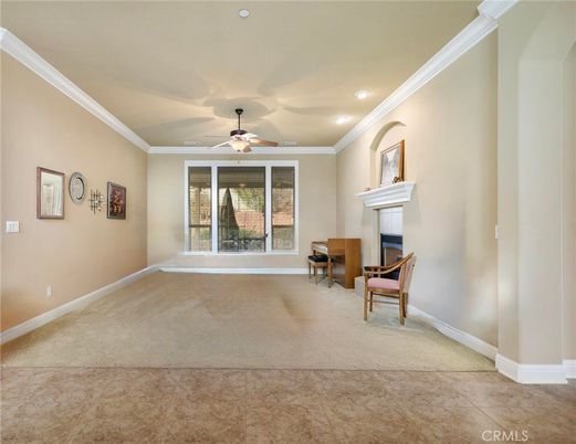 Empty room, Fireplace, Interior, Recessed Lighting