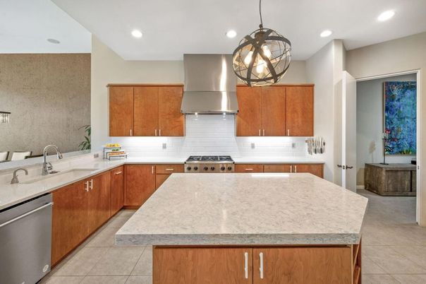 Interior, Kitchen, Pendant Lights, Recessed Lighting, Stainless Steel Appliances