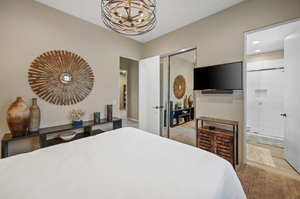 Bedroom, Interior, Pendant Lights, Recessed Lighting