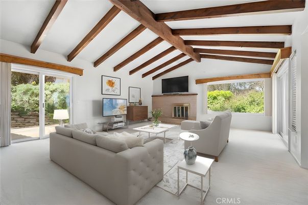 Fireplace, Interior, Living room, Wooden Beams