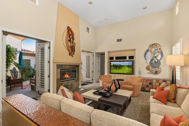Fireplace, Interior, Living room, Recessed Lighting