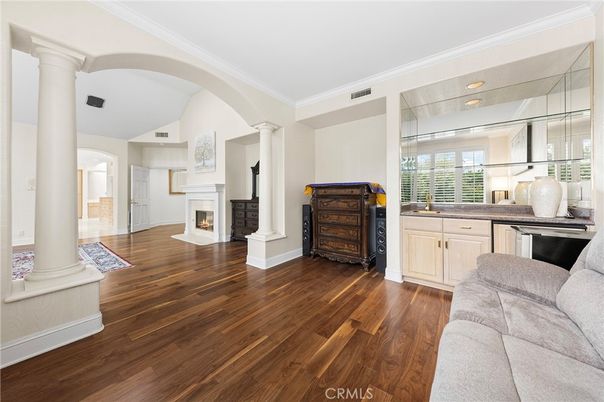 Fireplace, Interior, Wood Texture Flooring