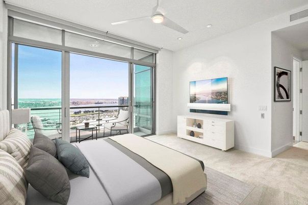 Bedroom, Interior, Recessed Lighting, Water