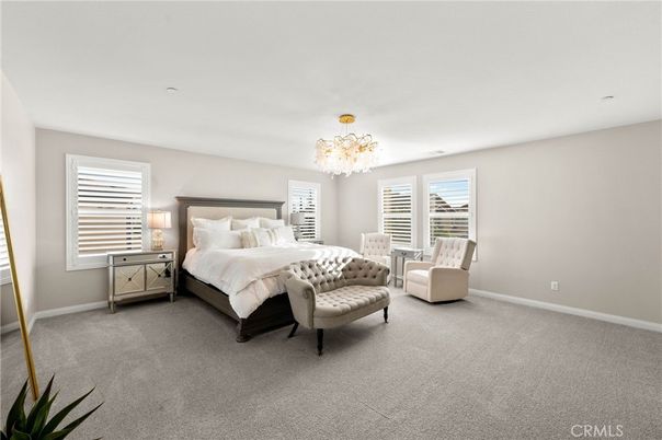 Bedroom, Chandelier, Interior