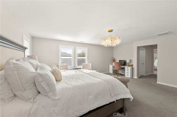 Bedroom, Chandelier, Interior