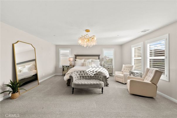 Bedroom, Chandelier, Interior