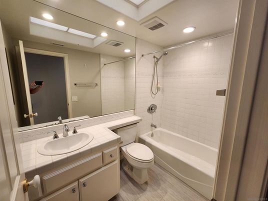 Bathroom, Interior, Recessed Lighting, Tile Countertops