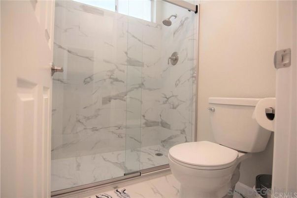 Bathroom, Glass Shower, Interior, Marble Walls
