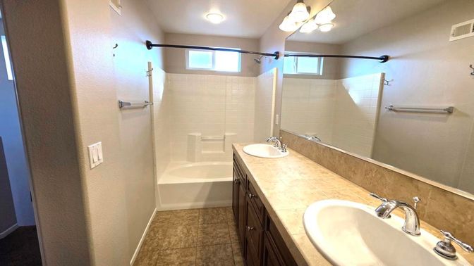 Bathroom, Dual Sink Vanities, Interior, Tile Countertops