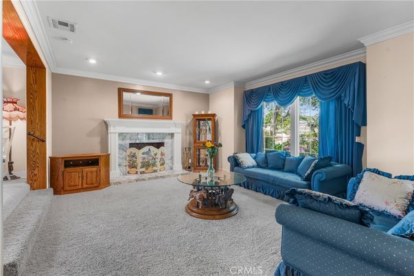 Fireplace, Interior, Living room, Recessed Lighting