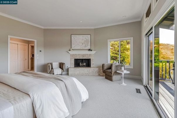Bedroom, Fireplace, Interior, Recessed Lighting