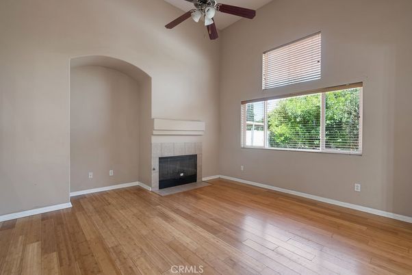 Empty room, Fireplace, Interior, Wood Texture Flooring