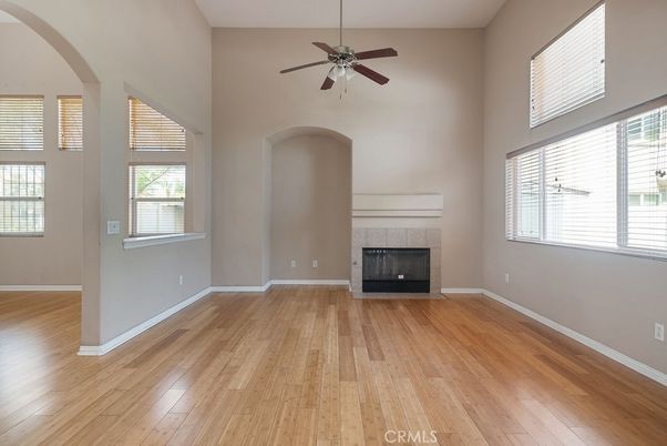 Empty room, Fireplace, Interior, Wood Texture Flooring