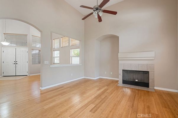 Empty room, Fireplace, Interior, Wood Texture Flooring