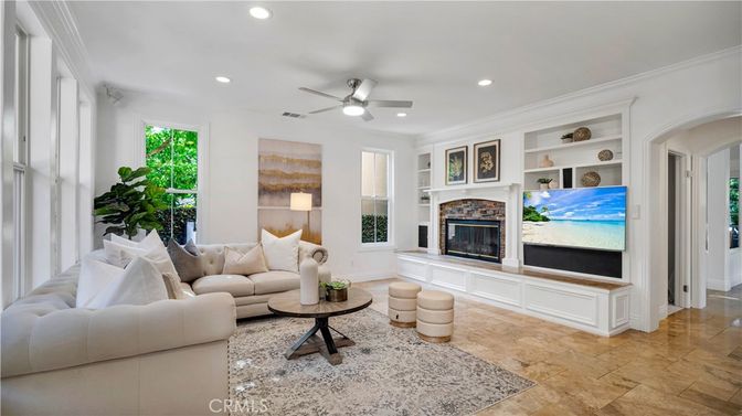 Fireplace, Interior, Living room, Recessed Lighting