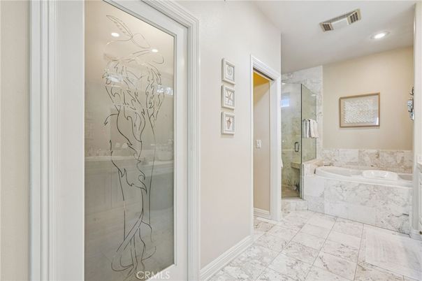 Bathroom, Glass Shower, Interior, Marble, Recessed Lighting