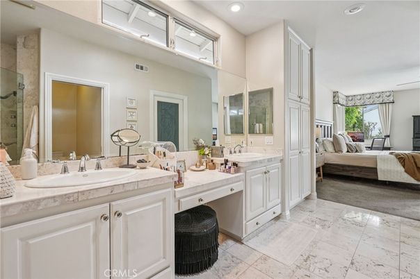 Bathroom, Bedroom, Dual Sink Vanities, Interior, Recessed Lighting