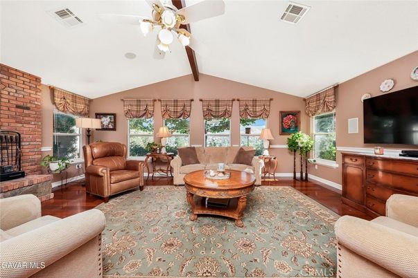 Interior, Living room, Stone Walls, Wood Texture Flooring