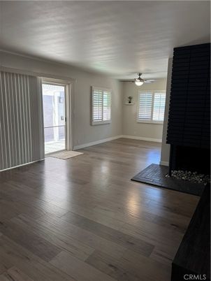 Empty room, Fireplace, Interior, Wood Texture Flooring