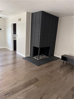 Empty room, Fireplace, Interior, Wood Texture Flooring