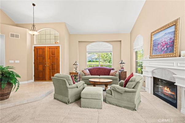 Fireplace, Interior, Living room, Pendant Lights