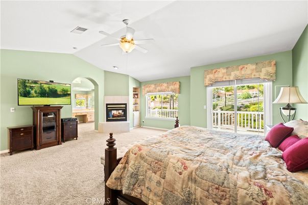 Bedroom, Fireplace, Interior