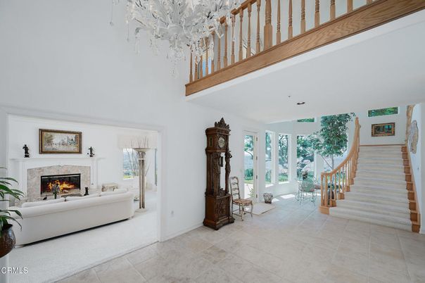 Chandelier, Fireplace, Interior, Living room, Recessed Lighting