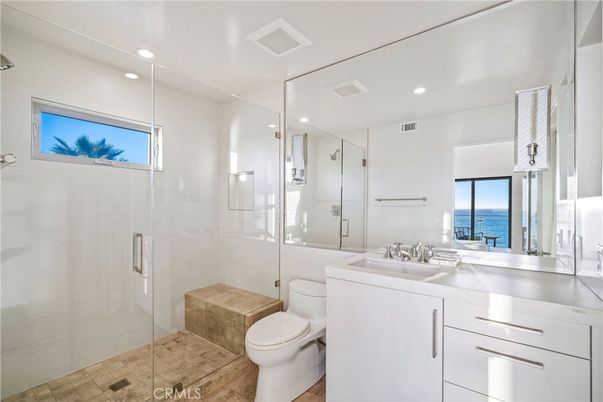 Bathroom, Glass Shower, Interior, Recessed Lighting, Water