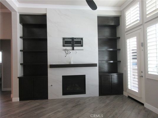 Fireplace, Interior, Marble Walls, Wood Texture Flooring