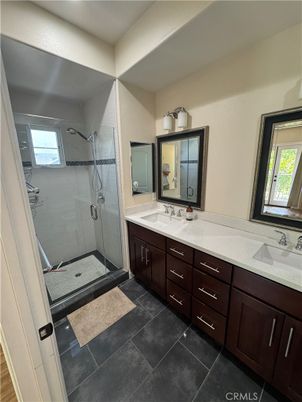 Bathroom, Dual Sink Vanities, Glass Shower, Interior