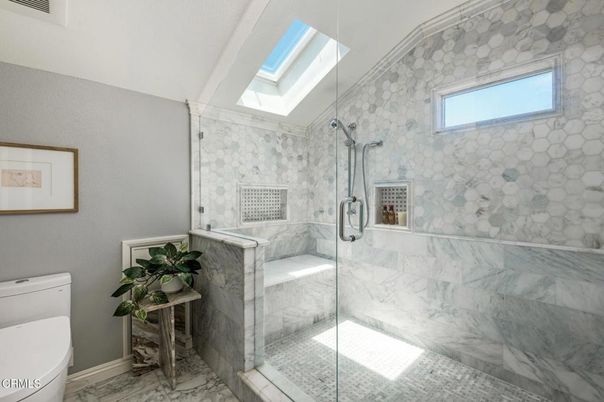 Bathroom, Glass Shower, Interior, Marble, Marble Walls