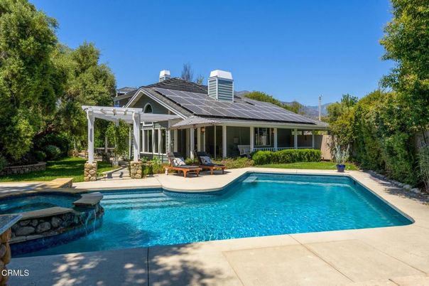 Exterior, Pool, Solar Panels